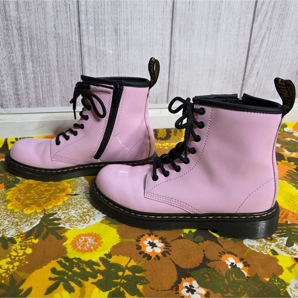 Dr. Martens 1460 J Pink Patent Leather Boots, Youth Size 3 (EU 34) - Picture 5 of 7